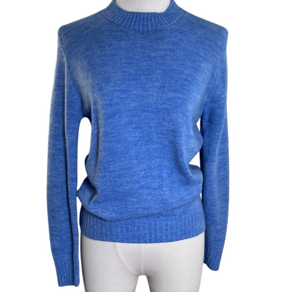 Vintage Empire Knitwear Blue Sweater Gene Stuart Original 70 Acrylic Pullover XS